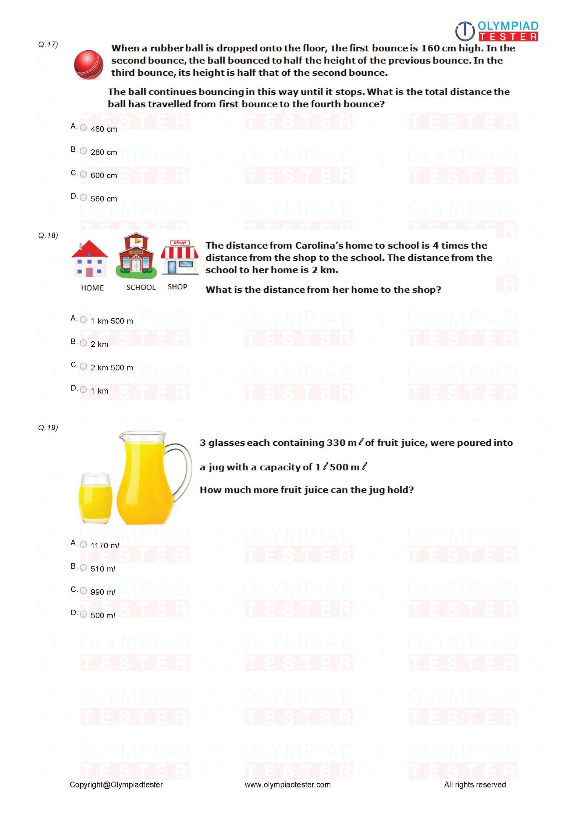 Class 4 Maths Olympiad Sample Papers